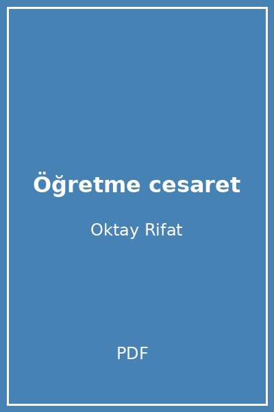 Öğretme cesaret