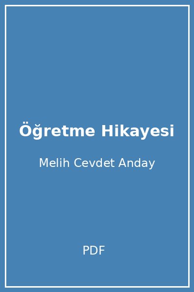 Öğretme Hikayesi