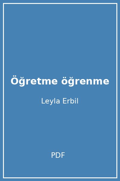 Öğretme öğrenme