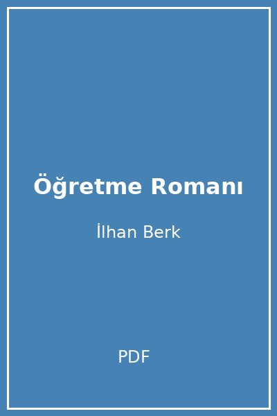 Öğretme Romanı