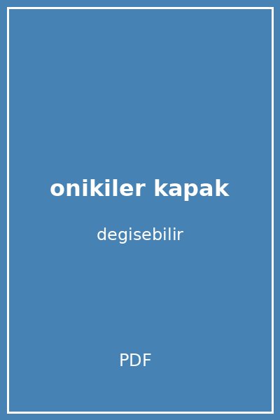 onikiler kapak