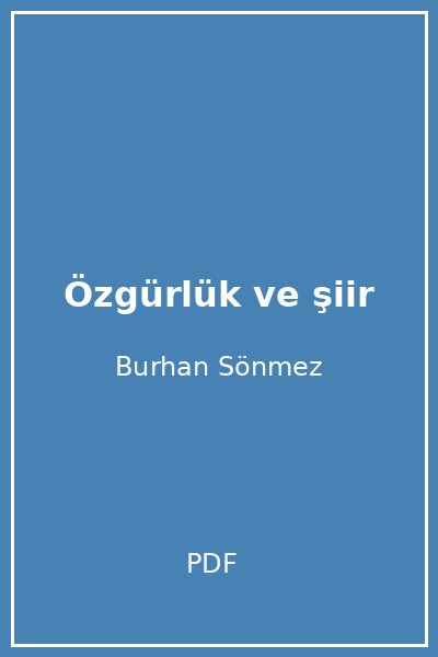 Özgürlük ve şiir