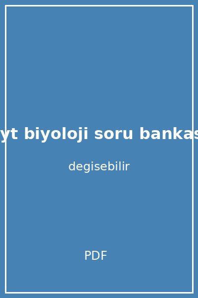 palme ayt biyoloji soru bankasi kapak
