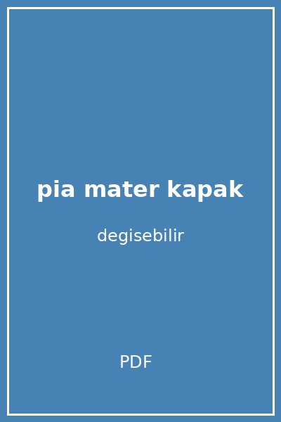 pia mater kapak
