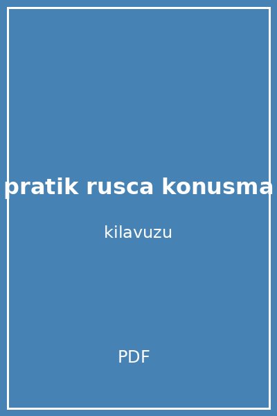 pratik rusca konusma