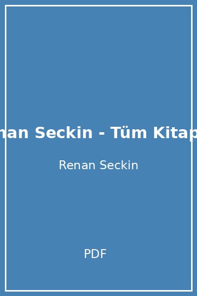 Renan Seckin - Tüm Kitaplar