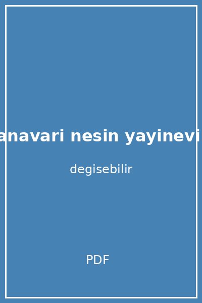 renk canavari nesin yayinevi kapak