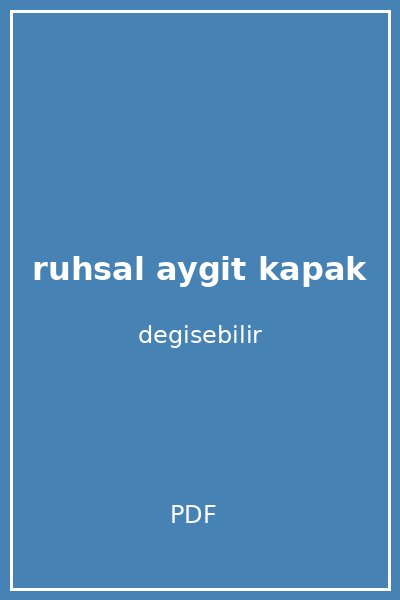ruhsal aygit kapak