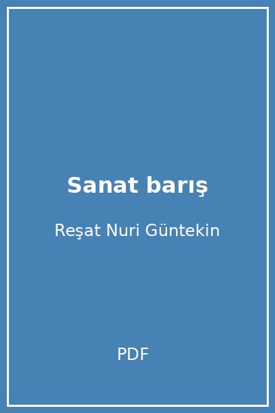Sanat barış