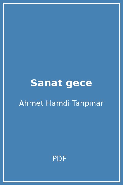 Sanat gece
