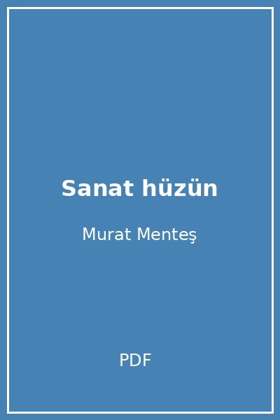 Sanat hüzün
