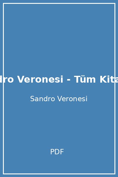 Sandro Veronesi - Tüm Kitaplar