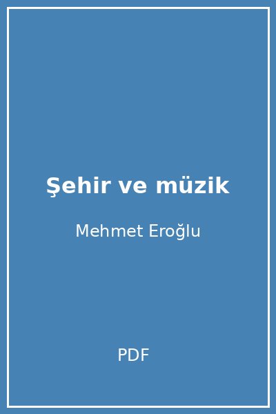 Şehir ve müzik