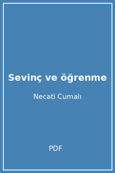 Sevinç ve öğrenme