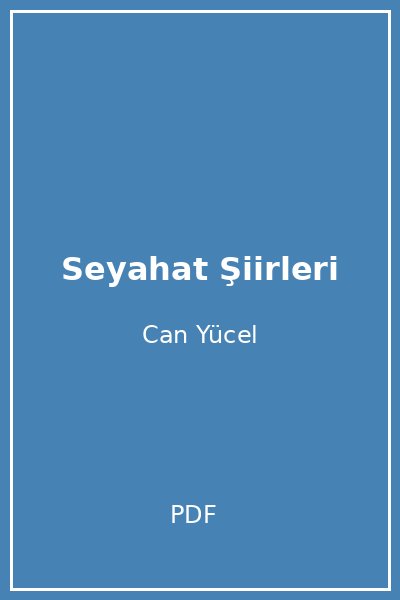 Seyahat Şiirleri