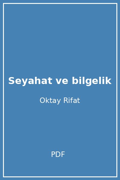 Seyahat ve bilgelik