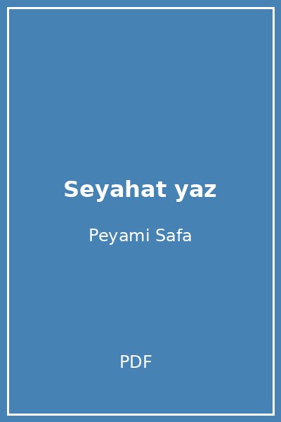 Seyahat yaz