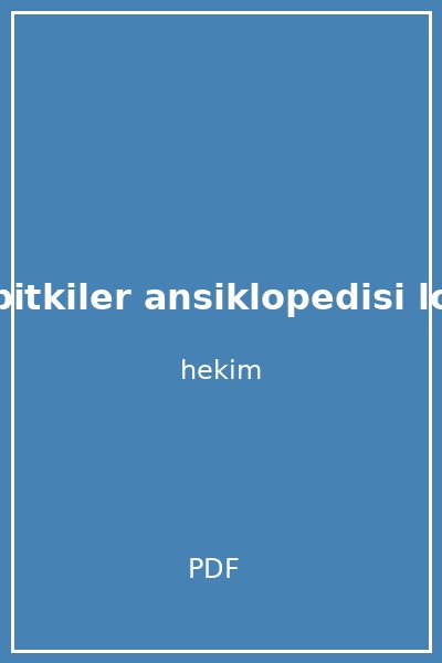 sifali bitkiler ansiklopedisi lokman