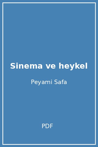Sinema ve heykel