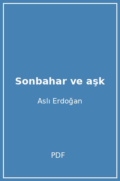 Sonbahar ve aşk