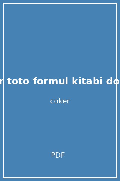 spor toto formul kitabi dogan