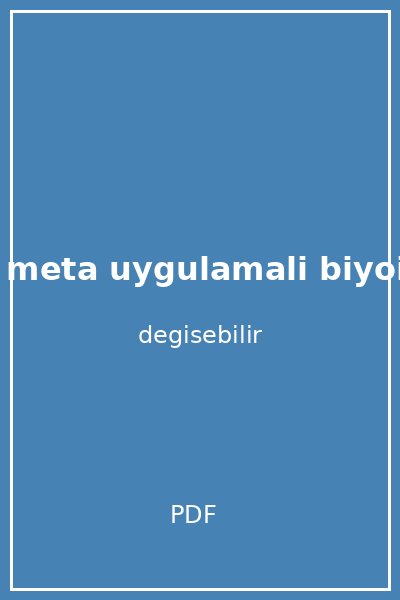 spss amos meta uygulamali biyoistatistik kapak