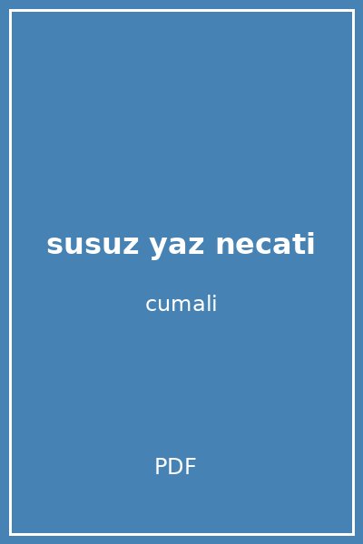 susuz yaz necati