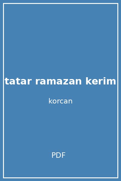tatar ramazan kerim