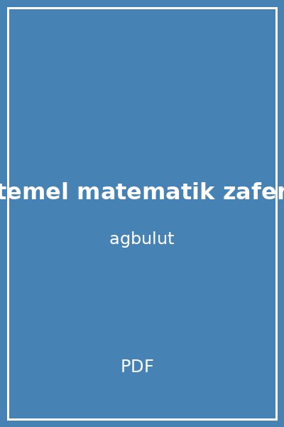 temel matematik zafer