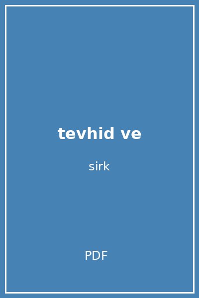 tevhid ve