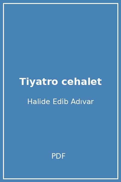 Tiyatro cehalet
