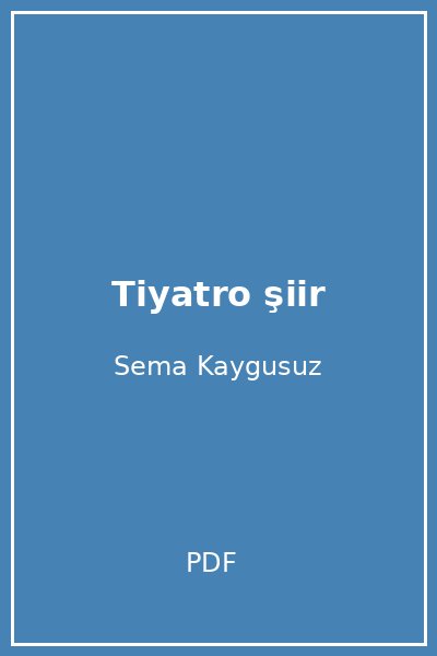 Tiyatro şiir