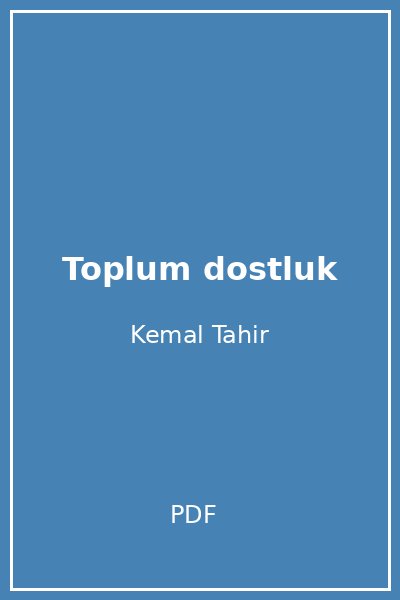 Toplum dostluk