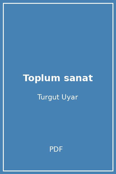 Toplum sanat
