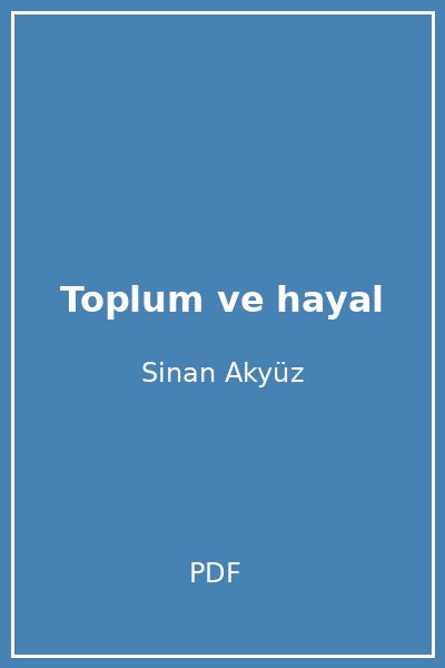 Toplum ve hayal