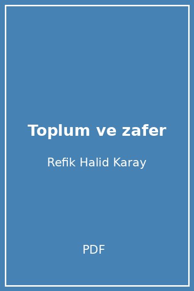 Toplum ve zafer