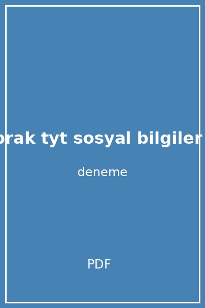 toprak tyt sosyal bilgiler 25