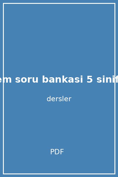 tudem soru bankasi 5 sinif t m
