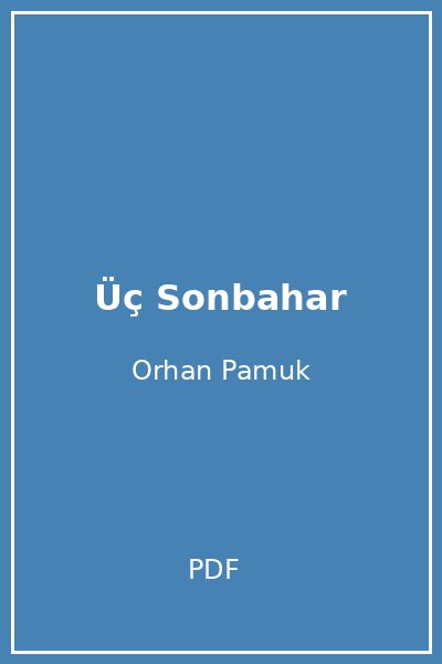 Üç Sonbahar