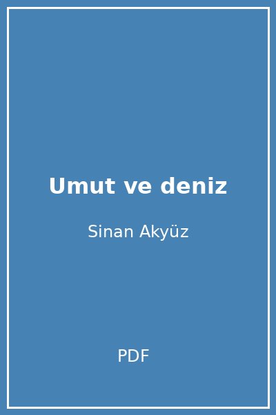 Umut ve deniz