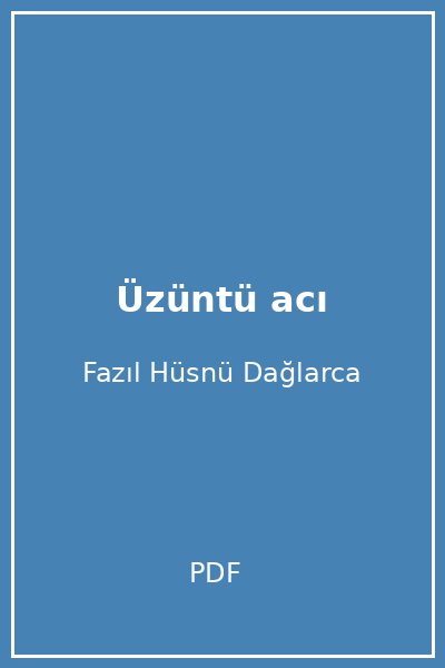 Üzüntü acı