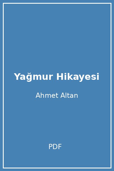 Yağmur Hikayesi