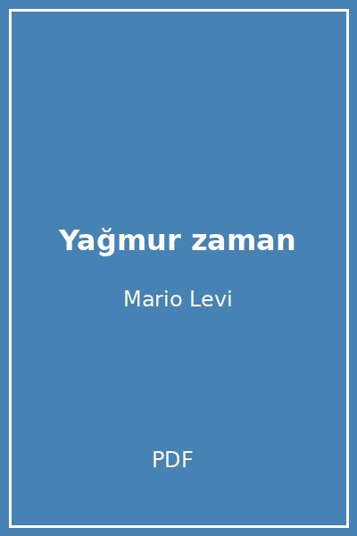 Yağmur zaman