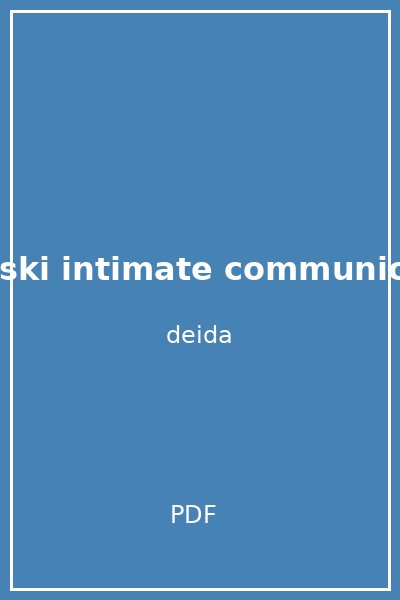 yakin iliski intimate communion david