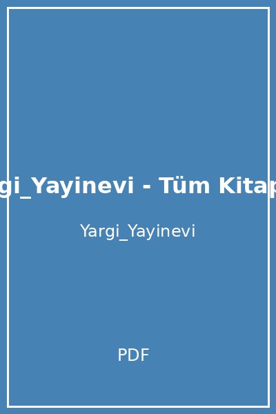 Yargi_Yayinevi - Tüm Kitaplar
