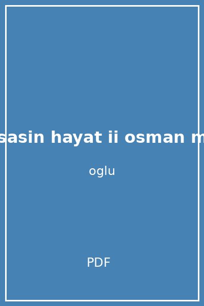 yasasin hayat ii osman m ft