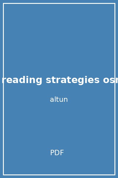 yds reading strategies osman