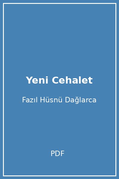 Yeni Cehalet