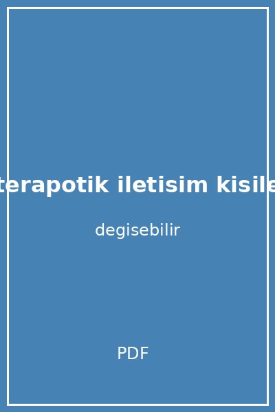 yeniden terapotik iletisim kisiler arasi iliskiler kapak