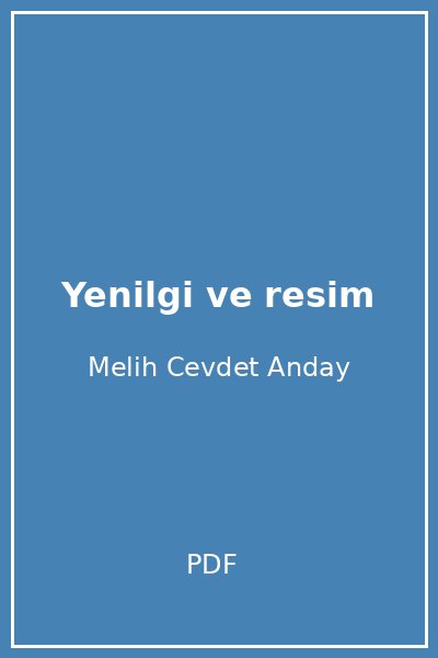 Yenilgi ve resim